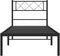 vidaXL - Bedframe - met - hoofdbord - metaal - zwart - 80x200 - cm