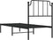 vidaXL - Bedframe - met - hoofdbord - metaal - zwart - 80x200 - cm