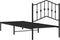 vidaXL - Bedframe - met - hoofdbord - metaal - zwart - 80x200 - cm