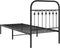vidaXL - Bedframe - met - hoofdbord - metaal - zwart - 80x200 - cm