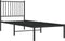 vidaXL - Bedframe - met - hoofdbord - metaal - zwart - 80x200 - cm