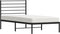 vidaXL - Bedframe - met - hoofdbord - metaal - zwart - 80x200 - cm