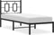 vidaXL - Bedframe - met - hoofdbord - metaal - zwart - 80x200 - cm