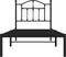 vidaXL - Bedframe - met - hoofdbord - metaal - zwart - 80x200 - cm