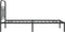 vidaXL - Bedframe - met - hoofdbord - metaal - zwart - 80x200 - cm