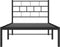 vidaXL - Bedframe - met - hoofdbord - metaal - zwart - 80x200 - cm