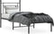 vidaXL - Bedframe - met - hoofdbord - metaal - zwart - 80x200 - cm