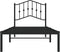 vidaXL - Bedframe - met - hoofdbord - metaal - zwart - 80x200 - cm