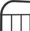 vidaXL - Bedframe - met - hoofdbord - metaal - zwart - 80x200 - cm