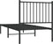 vidaXL - Bedframe - met - hoofdbord - metaal - zwart - 80x200 - cm