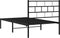 vidaXL - Bedframe - met - hoofdbord - metaal - zwart - 80x200 - cm