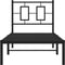 vidaXL - Bedframe - met - hoofdbord - metaal - zwart - 80x200 - cm