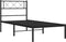 vidaXL - Bedframe - met - hoofdbord - metaal - zwart - 80x200 - cm