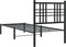 vidaXL - Bedframe - met - hoofdbord - metaal - zwart - 80x200 - cm
