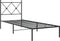 vidaXL - Bedframe - met - hoofdbord - metaal - zwart - 80x200 - cm