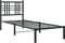 vidaXL - Bedframe - met - hoofdbord - metaal - zwart - 80x200 - cm
