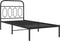 vidaXL - Bedframe - met - hoofdbord - metaal - zwart - 80x200 - cm