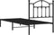 vidaXL - Bedframe - met - hoofdbord - metaal - zwart - 80x200 - cm