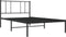 vidaXL - Bedframe - met - hoofdbord - metaal - zwart - 80x200 - cm