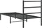 vidaXL - Bedframe - met - hoofdbord - metaal - zwart - 80x200 - cm
