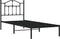 vidaXL - Bedframe - met - hoofdbord - metaal - zwart - 80x200 - cm