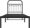 vidaXL - Bedframe - met - hoofdbord - metaal - zwart - 80x200 - cm
