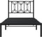 vidaXL - Bedframe - met - hoofdbord - metaal - zwart - 80x200 - cm