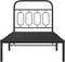 vidaXL - Bedframe - met - hoofdbord - metaal - zwart - 80x200 - cm
