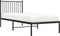 vidaXL - Bedframe - met - hoofdbord - metaal - zwart - 80x200 - cm