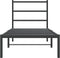 vidaXL - Bedframe - met - hoofdbord - metaal - zwart - 80x200 - cm