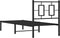 vidaXL - Bedframe - met - hoofdbord - metaal - zwart - 80x200 - cm