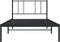 vidaXL - Bedframe - met - hoofdbord - metaal - zwart - 80x200 - cm