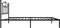 vidaXL - Bedframe - met - hoofdbord - metaal - zwart - 80x200 - cm