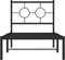 vidaXL - Bedframe - met - hoofdbord - metaal - zwart - 80x200 - cm