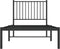 vidaXL - Bedframe - met - hoofdbord - metaal - zwart - 80x200 - cm