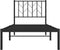 vidaXL - Bedframe - met - hoofdbord - metaal - zwart - 80x200 - cm