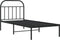 vidaXL - Bedframe - met - hoofdbord - metaal - zwart - 80x200 - cm