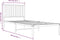 vidaXL - Bedframe - met - hoofdbord - metaal - zwart - 80x200 - cm