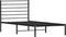 vidaXL - Bedframe - met - hoofdbord - metaal - zwart - 80x200 - cm