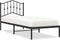 vidaXL - Bedframe - met - hoofdbord - metaal - zwart - 90x190 - cm