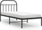 vidaXL - Bedframe - met - hoofdbord - metaal - zwart - 90x190 - cm