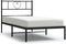 vidaXL - Bedframe - met - hoofdbord - metaal - zwart - 90x190 - cm