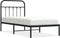 vidaXL - Bedframe - met - hoofdbord - metaal - zwart - 90x190 - cm