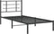 vidaXL - Bedframe - met - hoofdbord - metaal - zwart - 90x190 - cm