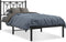 vidaXL - Bedframe - met - hoofdbord - metaal - zwart - 90x190 - cm