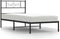 vidaXL - Bedframe - met - hoofdbord - metaal - zwart - 90x190 - cm