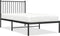 vidaXL - Bedframe - met - hoofdbord - metaal - zwart - 90x190 - cm