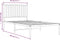 vidaXL - Bedframe - met - hoofdbord - metaal - zwart - 90x190 - cm
