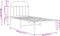 vidaXL - Bedframe - met - hoofdbord - metaal - zwart - 90x190 - cm