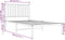 vidaXL - Bedframe - met - hoofdbord - metaal - zwart - 90x190 - cm